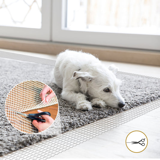 Zuschneidbare rutschfeste Teppichmatte für den Haushalt, laminiert mit rutschfestem Netz