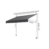 Markise Balkonmarkise Klemmmarkise Gelenkarm Sonnenschutz Aluminium 1.5-4M