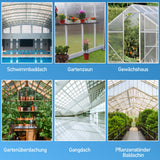 Hohlkammerstegplatten für Gewächshaus Garten Treibhaus Ersatzplatten 14x Polycarbonat Doppelstegplatte