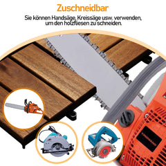 SWANEW DIY-Holzböden für den Garten Terrassendielen Balkon dekorative Bodenbeläge